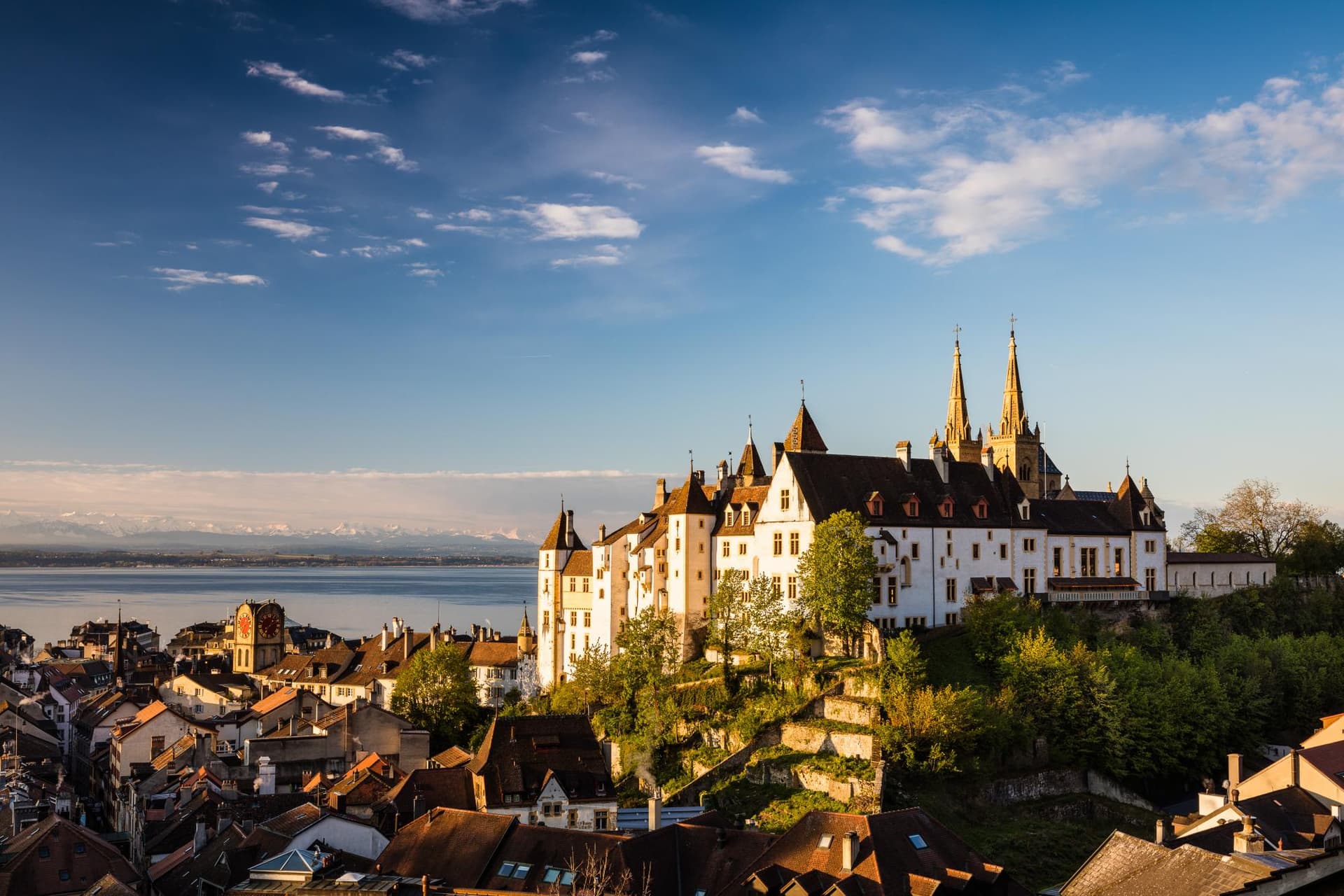 Vue de Neuchâtel, patrimoine architectural